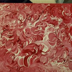 Red and white abstract art (Hidden Dragon)